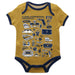 FIU Panthers Hand Sketched Vive La Fete Impressions Artwork Infant Gold Short Sleeve Onesie Bodysuit
