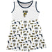 FIU Panthers  Sleeveless Tank Dress Girls White Repeat Print Hand Sketched Vive La Fete Impressions