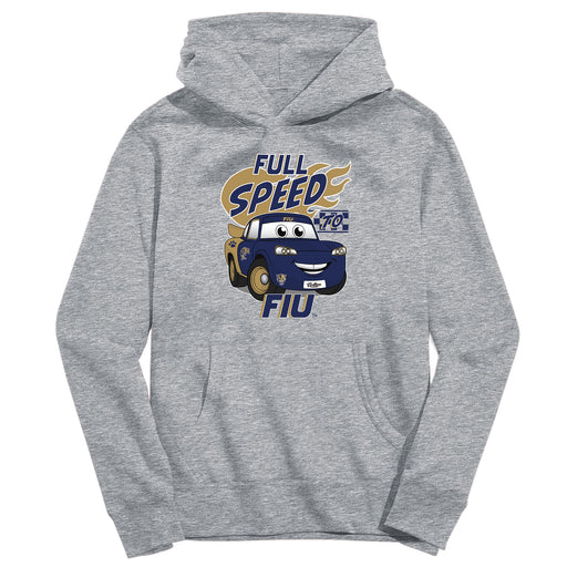 FIU Panthers Full Speed Heather Grey Cotton Youth Hoodie