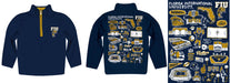 FIU Panthers  Hand Sketched Vive La Fete Impressions Artwork  Blue Boys Quarter Zip Pullover V1 - Vive La Fête - Online Apparel Store
