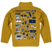FIU Panthers  Hand Sketched Vive La Fete Impressions Artwork Gold Boys Quarter Zip Pullover V1 - Vive La Fête - Online Apparel Store