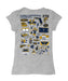 FIU Panthers Hand Sketched Vive La Fete Impressions Artwork Grey Girls Cotton Short Sleeve Tee - Vive La Fête - Online Apparel Store