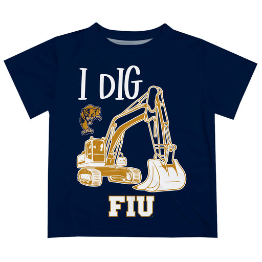 FIU Panthers  Vive La Fete Excavator Boys Game Day Blue Short Sleeve Tee
