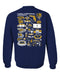 FIU Panthers Hand Sketched Artwork Navy Crewneck Sweatshirt for Women - Vive La Fête - Online Apparel Store