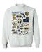 FIU Panthers Hand Sketched Vive La Fete Impressions White Cotton Crewneck Sweatshirt for Women