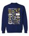 FIU Panthers Vive La Fete Impressions Navy Cotton Crewneck Sweatshirt for Women
