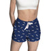 Florida Memorial Lions Vive La Fete Game Day All Over Logo Women Blue Lounge Shorts