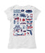 Florida Atlantic Owls Hand Sketched Vive La Fete Impressions Artwork White Girls Cotton Short Sleeve Tee - Vive La Fête - Online Apparel Store