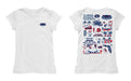 Florida Atlantic Owls Hand Sketched Vive La Fete Impressions Artwork White Girls Cotton Short Sleeve Tee - Vive La Fête - Online Apparel Store