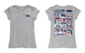 Florida Atlantic Owls Hand Sketched Vive La Fete Impressions Artwork Grey Girls Cotton Short Sleeve Tee - Vive La Fête - Online Apparel Store