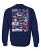 Florida Atlantic Owls Hand Sketched Artwork Navy Crewneck Sweatshirt for Women - Vive La Fête - Online Apparel Store