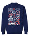 Florida Atlantic Owls Vive La Fete Impressions Navy Cotton Crewneck Sweatshirt for Women
