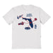 Florida Atlantic Owls Hand Sketched Vive La Fete Impressions Icones White T-shirt for Women