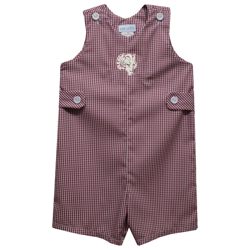 Fordham Rams Embroidered Maroon Gingham Boys Jon Jon - Vive La Fête - Online Apparel Store