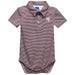 Fordham Rams Embroidered Maroon Stripe Knit Polo Bodysuit - Vive La Fête - Online Apparel Store