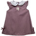 Fordham Rams Embroidered Maroon Gingham A Line Dress - Vive La Fête - Online Apparel Store
