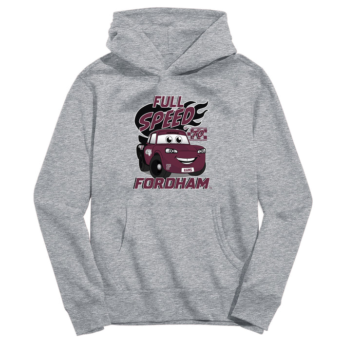 Fordham Rams Full Speed Heather Grey Cotton Youth Hoodie