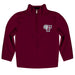 Fordham Rams Vive La Fete Game Day Solid Maroon Quarter Zip Pullover Sleeves