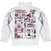 Fordham Rams Hand Sketched Vive La Fete Impressions Artwork  White Boys Quarter Zip Pullover V1 - Vive La Fête - Online Apparel Store