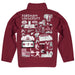 Fordham Rams Hand Sketched Vive La Fete Impressions Artwork  Maroon Boys Quarter Zip Pullover V1 - Vive La Fête - Online Apparel Store