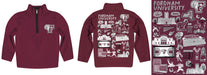 Fordham Rams Hand Sketched Vive La Fete Impressions Artwork  Maroon Boys Quarter Zip Pullover V1 - Vive La Fête - Online Apparel Store