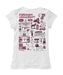 Fordham Rams Hand Sketched Vive La Fete Impressions Artwork White Girls Cotton Short Sleeve Tee - Vive La Fête - Online Apparel Store