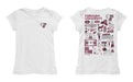Fordham Rams Hand Sketched Vive La Fete Impressions Artwork White Girls Cotton Short Sleeve Tee - Vive La Fête - Online Apparel Store