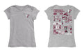 Fordham Rams Hand Sketched Vive La Fete Impressions Artwork Grey Girls Cotton Short Sleeve Tee - Vive La Fête - Online Apparel Store