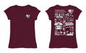 Fordham Rams Hand Sketched Vive La Fete Impressions Artwork Maroon Girls Cotton Short Sleeve Tee - Vive La Fête - Online Apparel Store