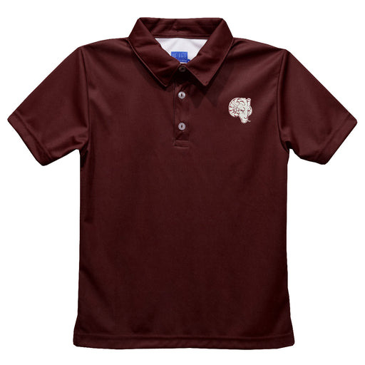 Fordham Rams Embroidered Maroon Short Sleeve Youth Polo Box Shirt - Vive La Fête - Online Apparel Store