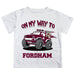 Fordham Rams Vive La Fete Monster Truck Boys Game Day White Short Sleeve Tee