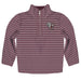 Fordham Rams Embroidered Womens Maroon Stripes Quarter Zip Pullover