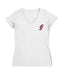 Fordham Rams Hand Sketched Vive La Fete Impressions Artwork White Women Cotton Short Sleeve V-Neck Tshirt