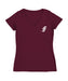 Fordham Rams Hand Sketched Vive La Fete Impressions Artwork Maroon Women Cotton Short Sleeve V-Neck Tshirt