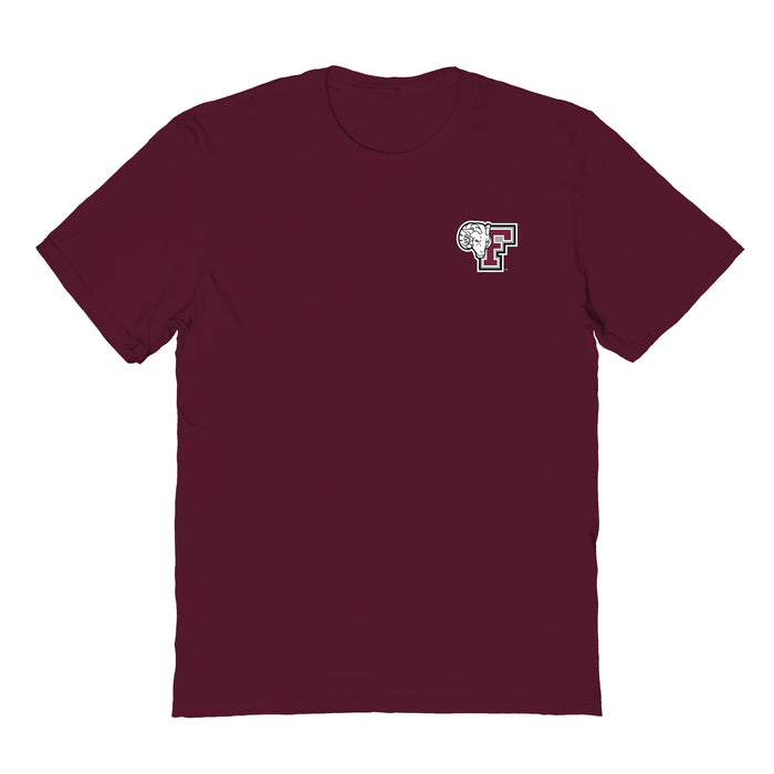 Fordham Rams Vive La Fete Impressions Artwork Maroon Womens Cotton Tshirt
