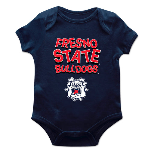 Fresno State Bulldogs Vive La Fete Infant Game Day Navy Short Sleeve Bodysuit