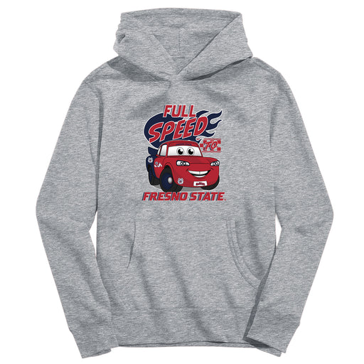 Fresno State Bulldogs Full Speed Heather Grey Cotton Youth Hoodie
