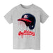 Fresno State Bulldogs Original Dripping Baseball Helmet Grey Cotton T-Shirt  by Vive La Fete