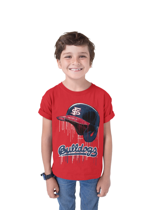Fresno State Bulldogs Original Dripping Baseball Helmet T-Shirt Cotton by Vive La Fete - Vive La Fête - Online Apparel Store