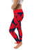 Fresno State Bulldogs Vive La Fete Paint Brush Logo on Waist Women Red Yoga Leggings - Vive La Fête - Online Apparel Store