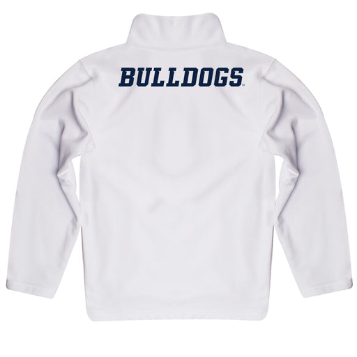 Fresno State Bulldogs Vive La Fete Logo and Mascot Name Womens White Quarter Zip Pullover - Vive La Fête - Online Apparel Store