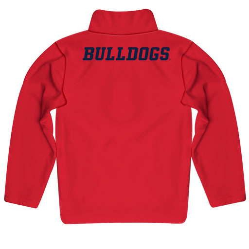 Fresno State Bulldogs Vive La Fete Logo and Mascot Name Womens Red Quarter Zip Pullover - Vive La Fête - Online Apparel Store