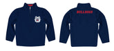Fresno State Bulldogs Vive La Fete Logo and Mascot Name Womens Blue Quarter Zip Pullover - Vive La Fête - Online Apparel Store