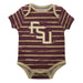 Florida State Stripe Garnet and Metallic Boys Bodysuit SS - Vive La Fête - Online Apparel Store