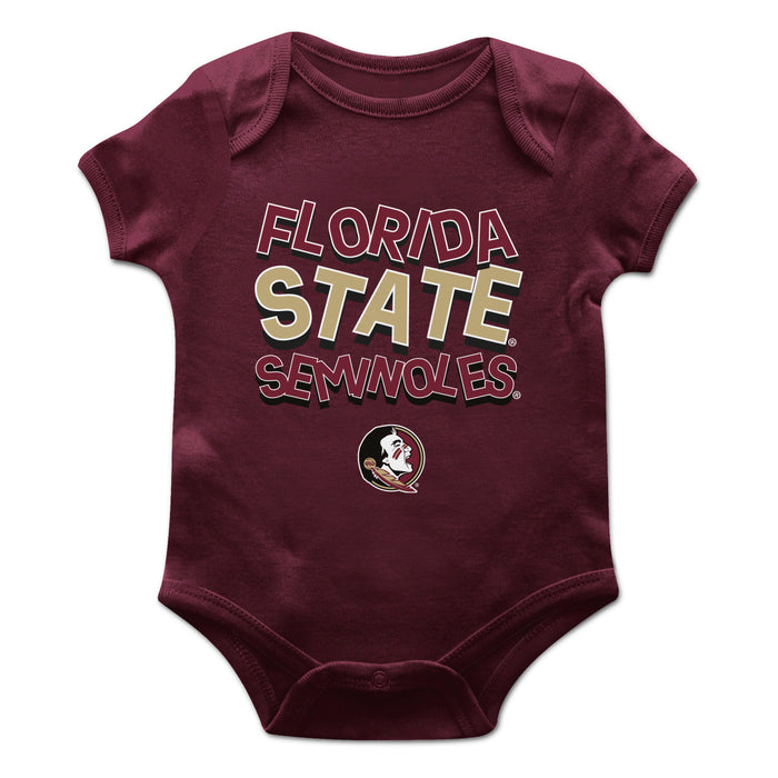 Florida State Seminoles Vive La Fete Infant Game Day Maroon Short Sleeve Bodysuit