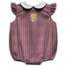 Florida State Seminoles Embroidered Maroon Gingham Angel Wing Sleeve Girls Baby Bubble