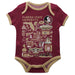Florida State Seminoles Hand Sketched Vive La Fete Impressions Artwork Infant Garnet Short Sleeve Onesie Bodysuit