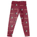 Florida State Seminoles Vive La Fete Girls Game Day All Over Two Logos Elastic Waist Classic Play Garnet Leggings Tights