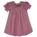 Florida State Seminoles Smocked Maroon Gingham Short Sleeve Bishop