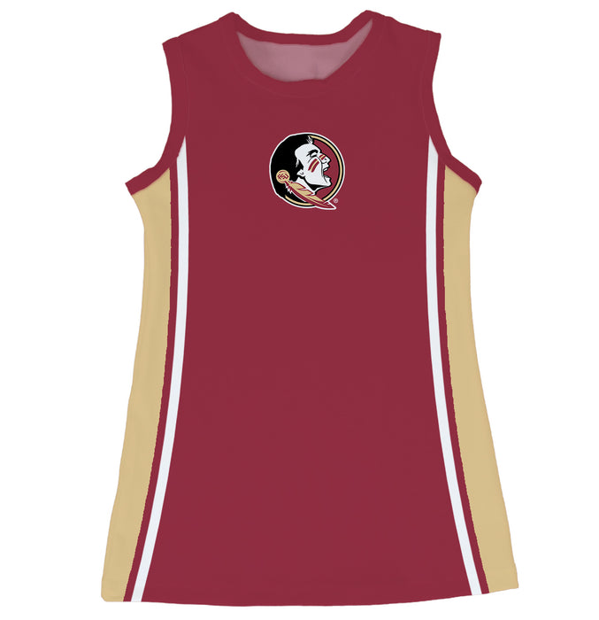 Florida State Seminoles Sleeveless Cheerleader A Line Dress Maroon